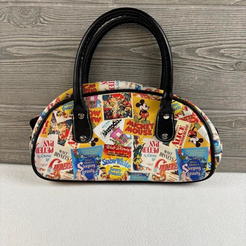 Disney Mickey Mouse Vintage Comic Book Print Satchel Handbag Purse